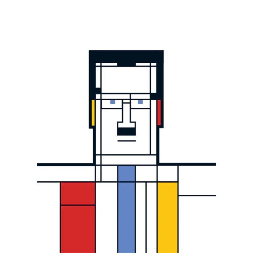Piet Mondrian Portrait Print