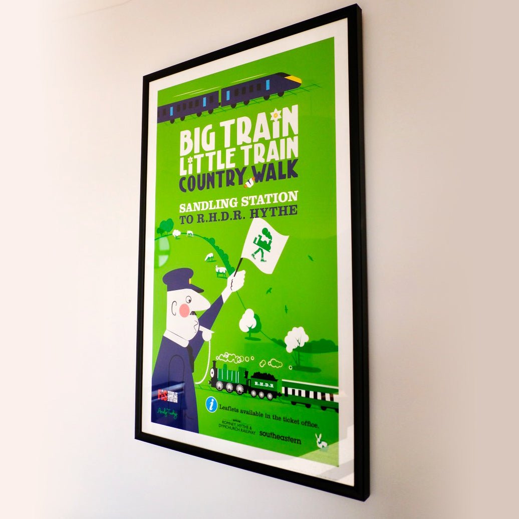 Big Train Little Train Print by Andy Tuohy | Andy Tuohy Design Ltd