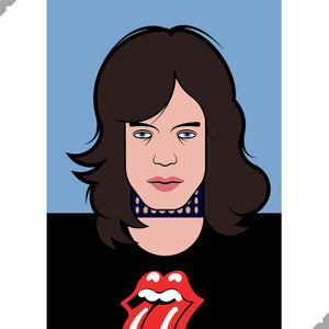 Mick Jagger Portrait Print