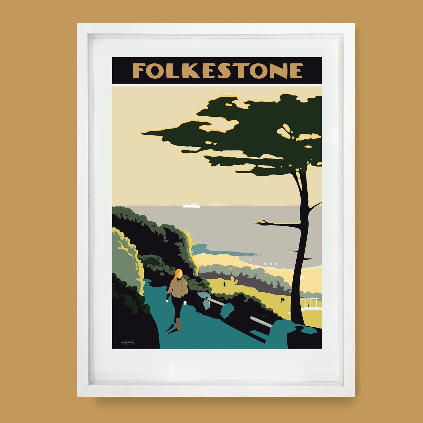 Coastal Park, Folkestone | Limited Edition Art Print by Andy Tuohy by Andy Tuohy | Andy Tuohy Design Ltd