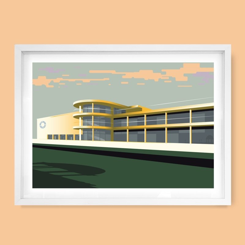 De La Warr Pavilion Architectural Print by Andy Tuohy | Andy Tuohy Design Ltd