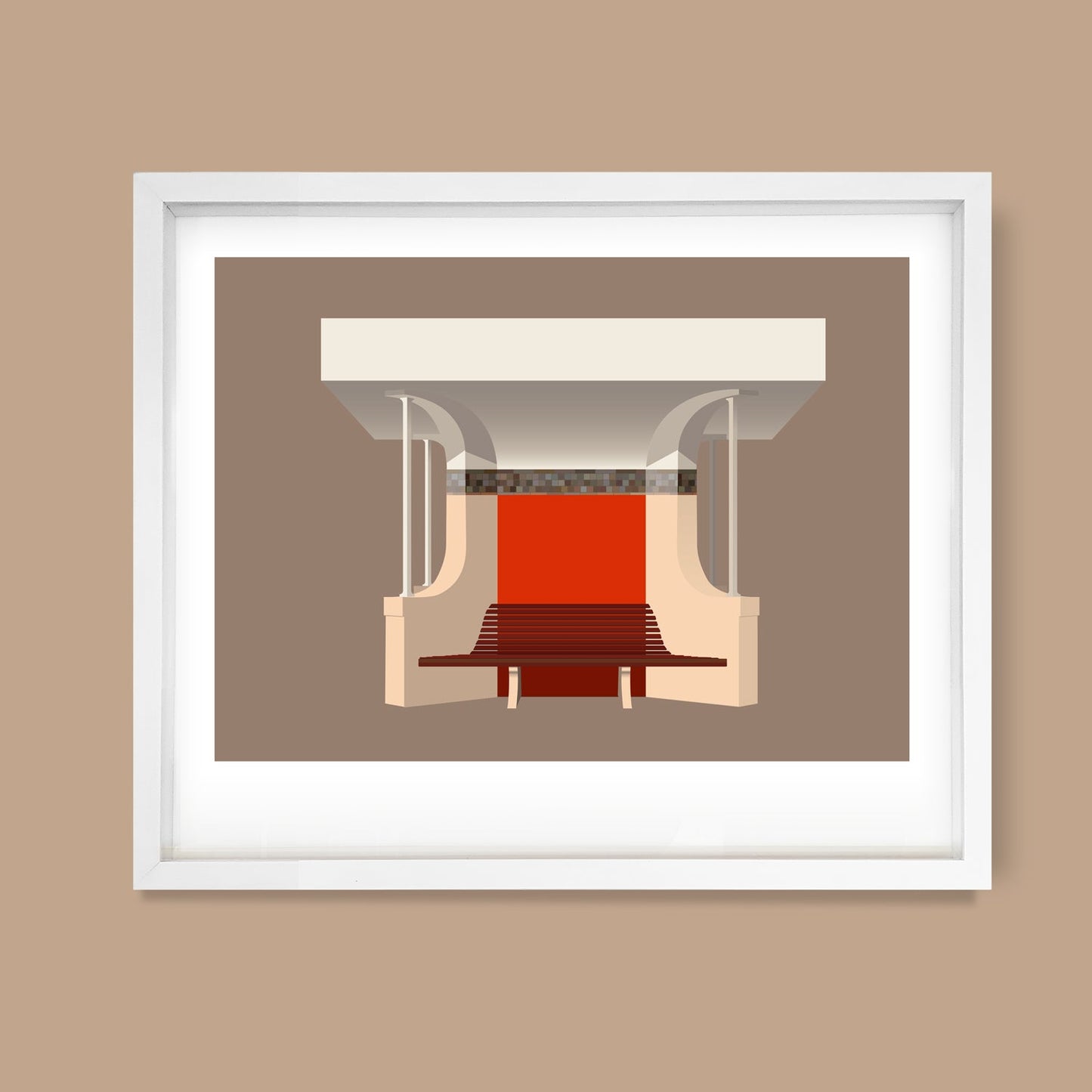Hastings Shelter, East Sussex Print by Andy Tuohy | Andy Tuohy Design Ltd