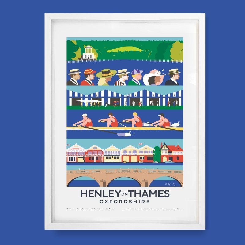 Henley On Thames, Oxfordshire Print by Andy Tuohy | Andy Tuohy Design Ltd