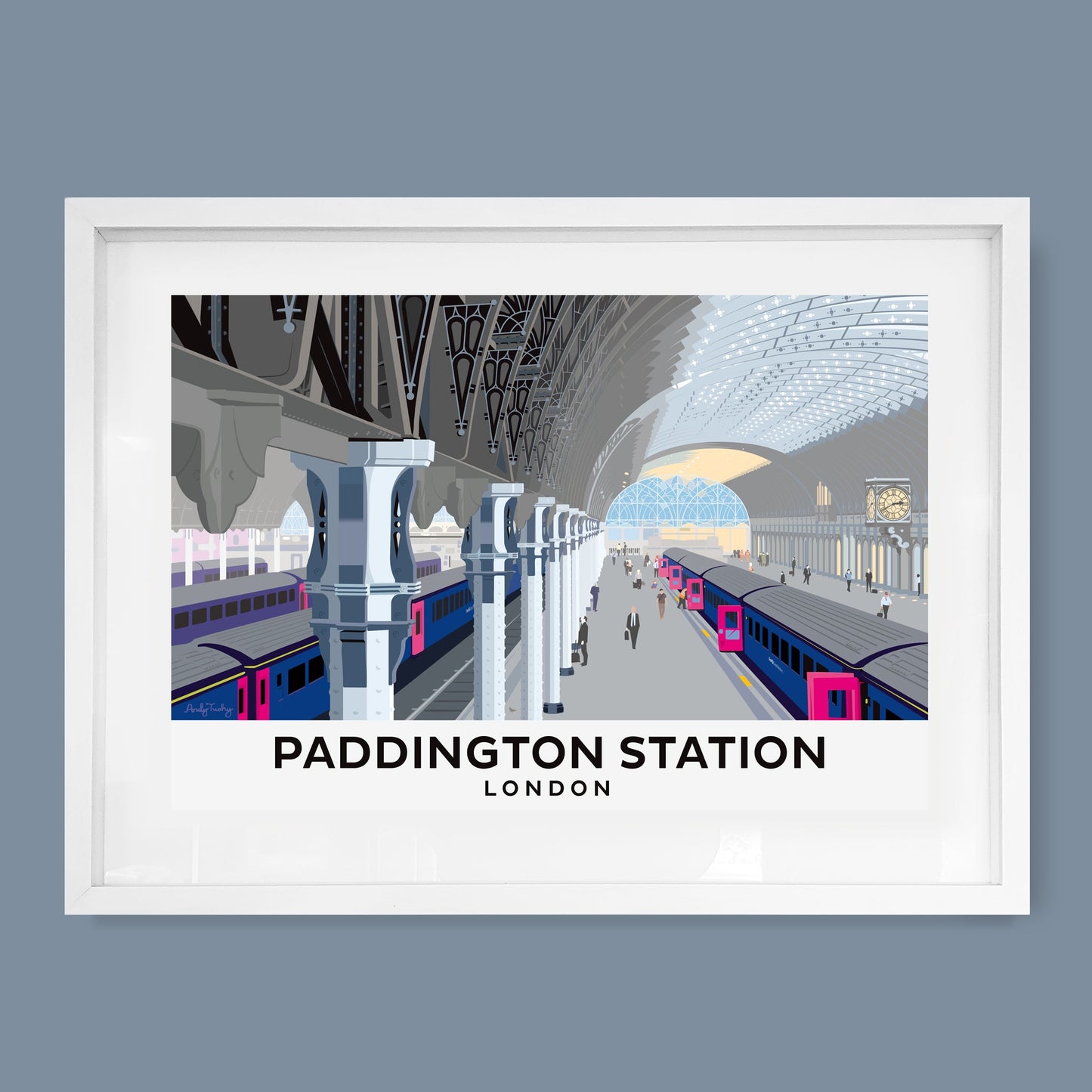 Paddington Station | Limited Edition British Railway Art Print by Andy Tuohy by Andy Tuohy | Andy Tuohy Design Ltd