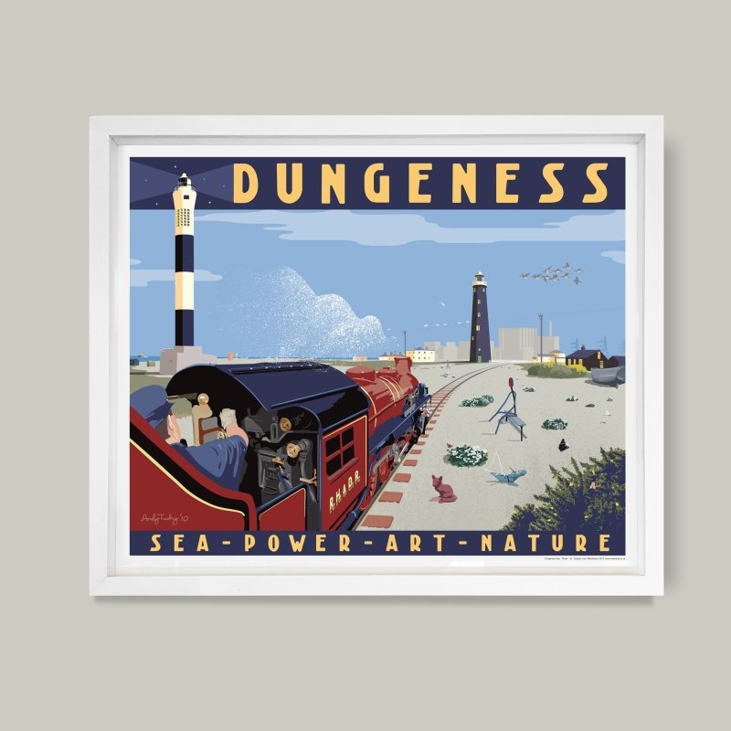 Dungeness | Litho Poster by Andy Tuohy by Andy Tuohy | Andy Tuohy Design Ltd