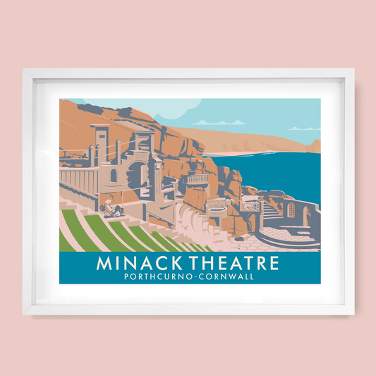 Minack Theatre Cornwall art print by Andy Tuohy — limited edition coastal poster