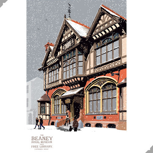 Winter at The Beaney, Canterbury Print