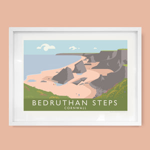 Bedruthan Steps, Cornwall Print