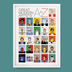 A to Z Great Modern Artists Poster