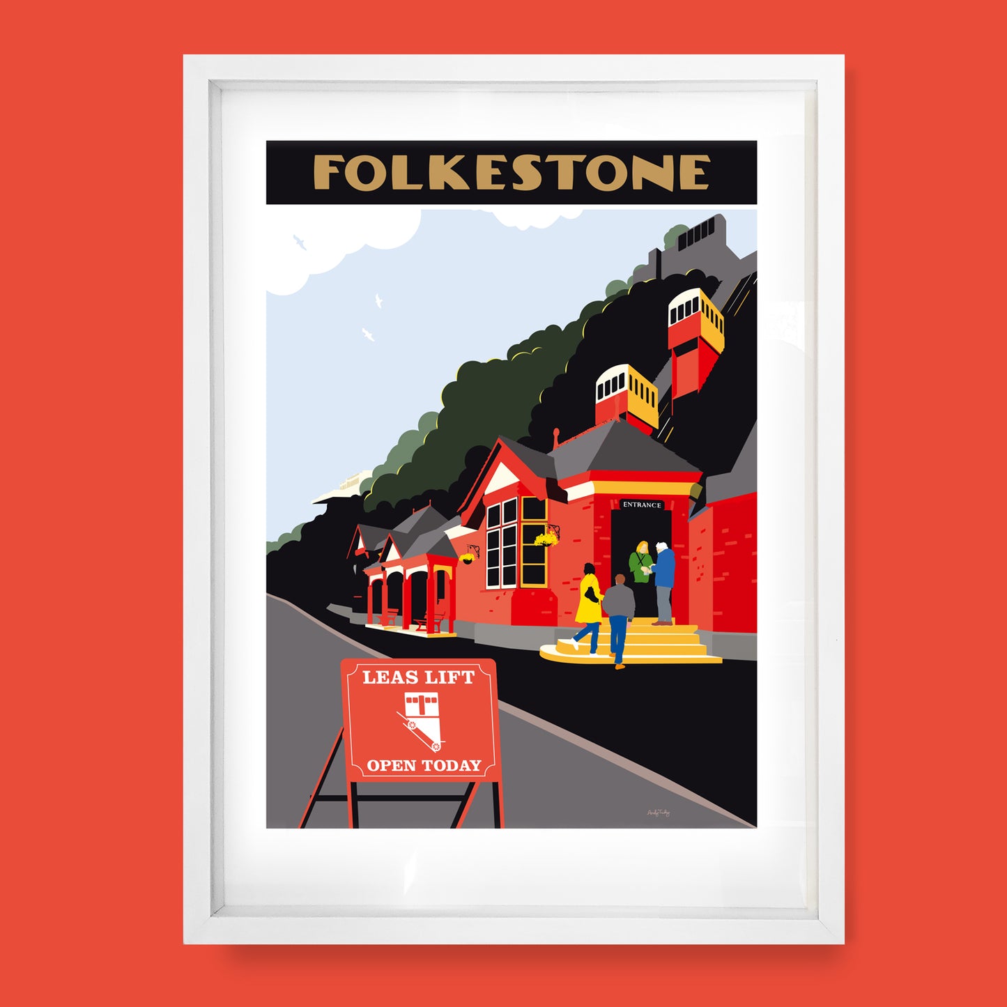 Leas Lift, Folkestone Print
