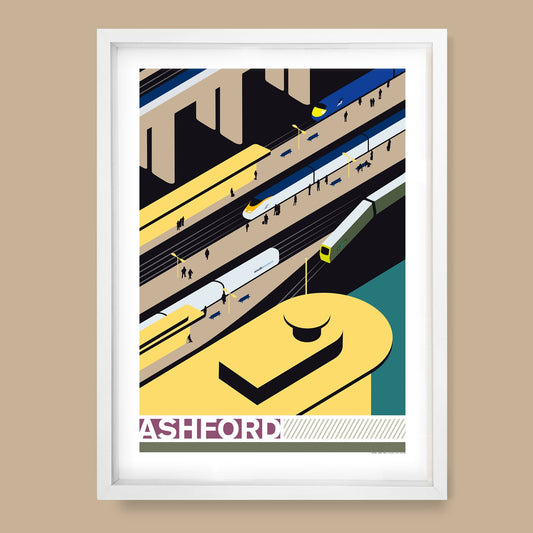 Ashford International Station, Kent Print by Andy Tuohy | Andy Tuohy Design Ltd