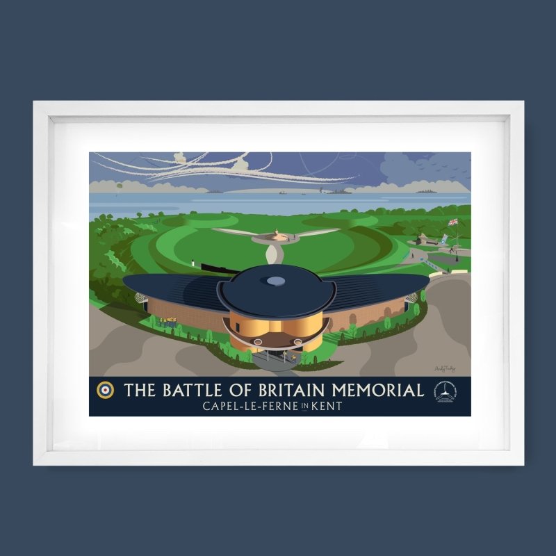 Battle of Britain Memorial Print, Capel - le - Ferne, Kent by Andy Tuohy | Andy Tuohy Design Ltd