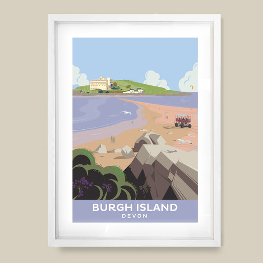 Burgh Island,Devon Print by Andy Tuohy | Andy Tuohy Design Ltd