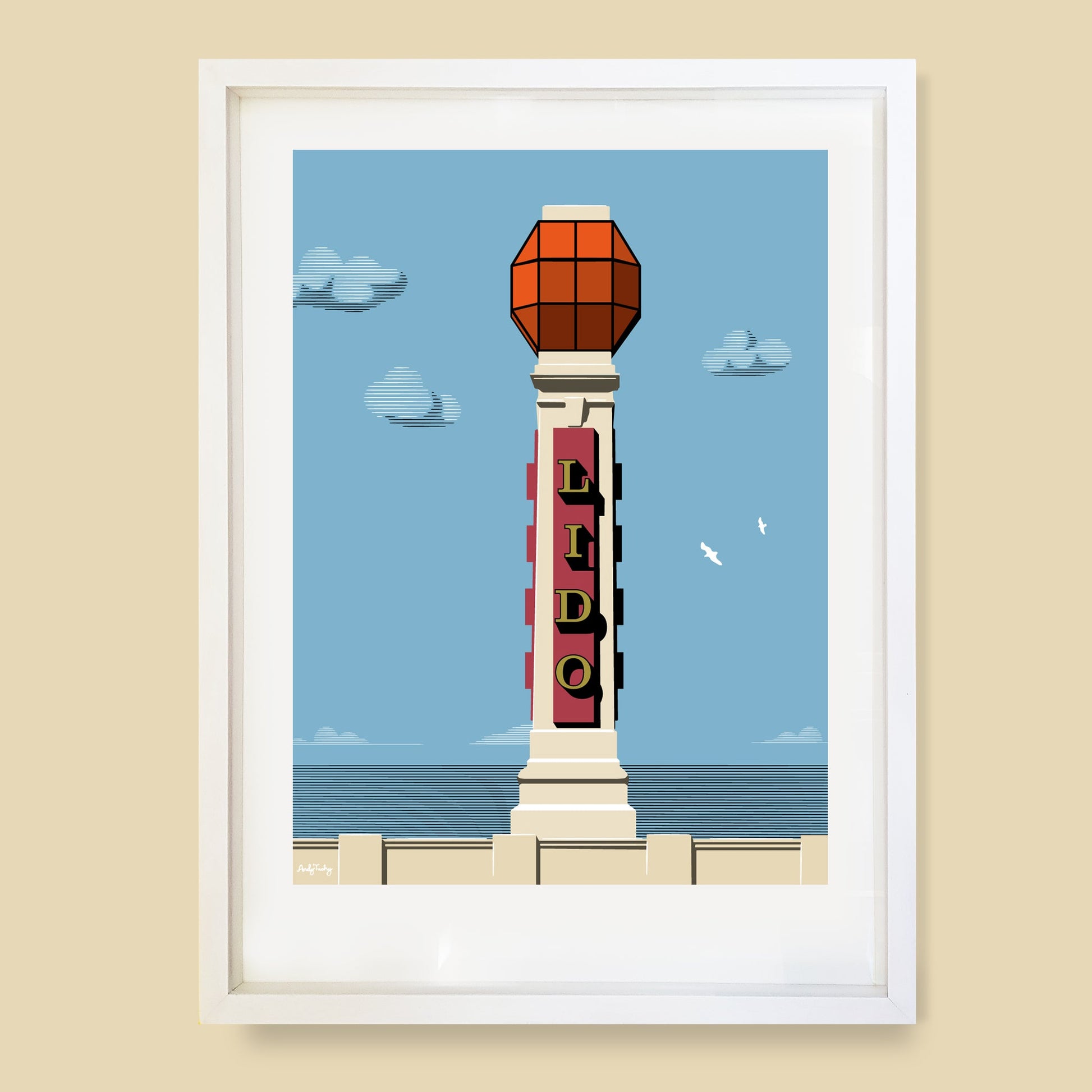 Cliftonville Lido, Margate Print by Andy Tuohy | Andy Tuohy Design Ltd