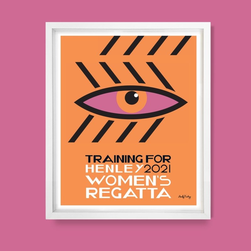 Henley Women’s Regatta 2020 limited edition rowing poster art print by Andy Tuohy.
