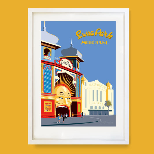 Luna Park, Melbourne Print by Andy Tuohy | Andy Tuohy Design Ltd