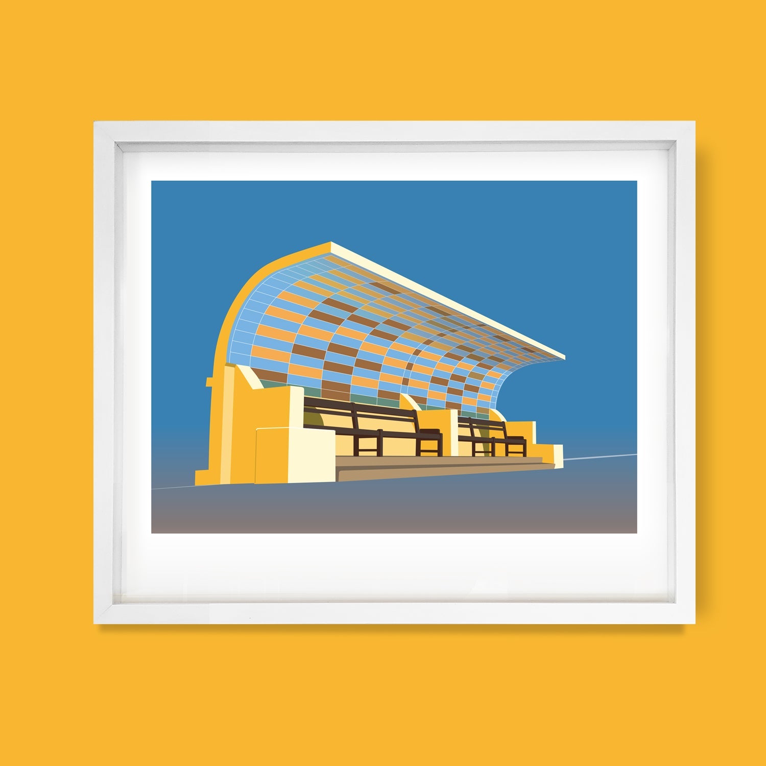 St.Leonards Shelter, East Sussex Print by Andy Tuohy | Andy Tuohy Design Ltd